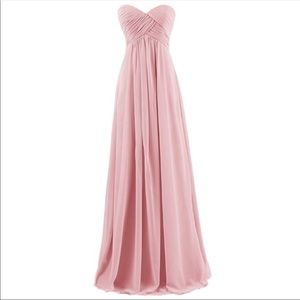 Blush Sweetheart Long Evening Gown